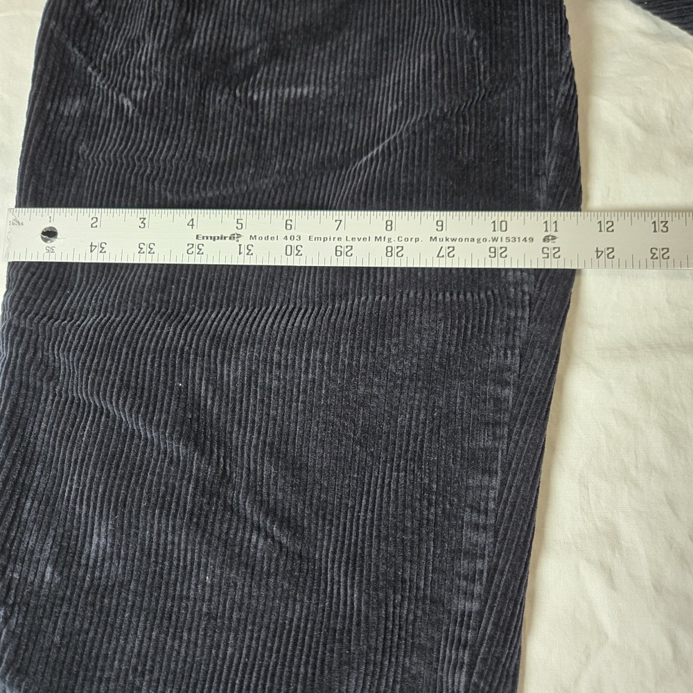 Jos A‎ Bank Corduroy Pants Tag 35x32 Measures 32x30 Pleated  Dark Navy Cuffed - Picture 5 of 11